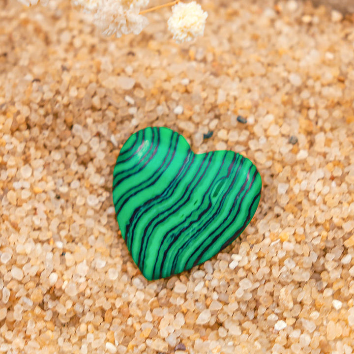 Olivenorma Malachite Protection Crystal Heart