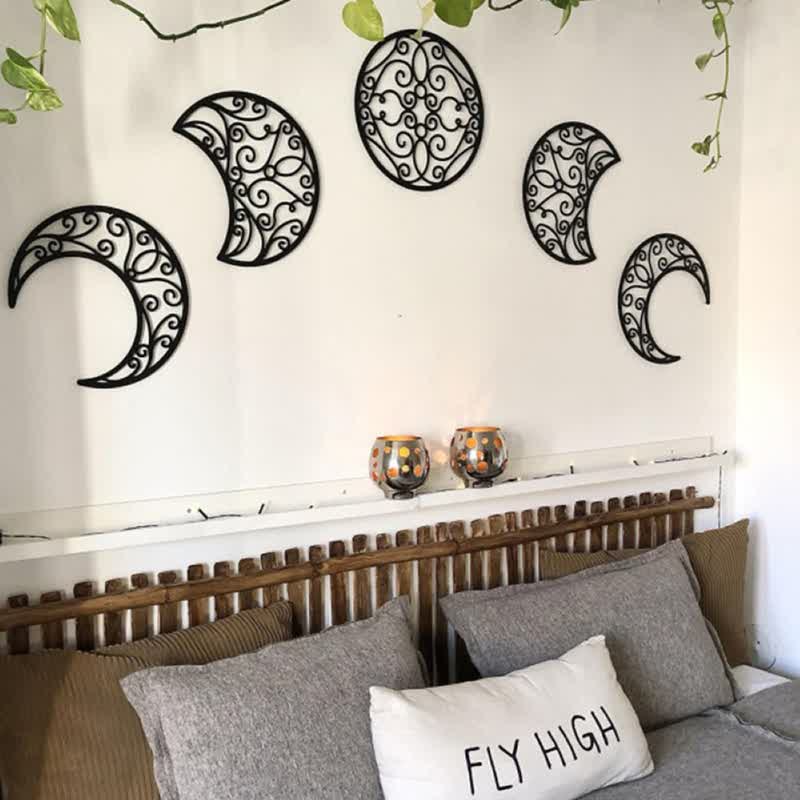 Wood Moon Phases Wall Hanging Decor – us.olivenorma