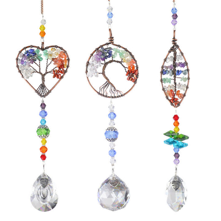 Olivenorma Chakra Reiki Tree Of Life Suncatcher