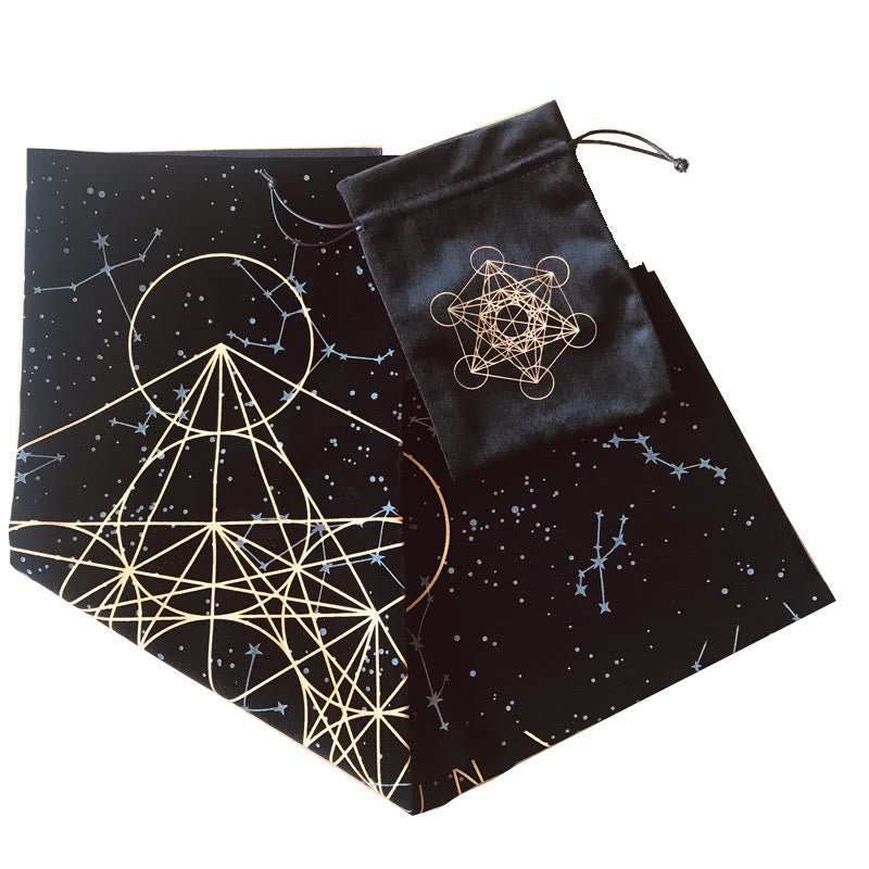 Olivenorma Metatrone's Cub Crystal Grid Tablecloth Tapestry