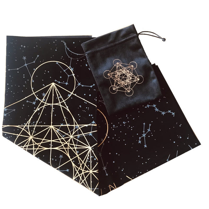 Olivenorma Metatrone's Cub Crystal Grid Tablecloth Tapestry