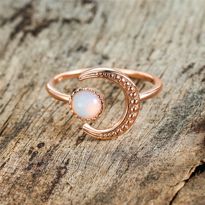 Olivenorma Moon Sun Accessory Moonstone Open Ring