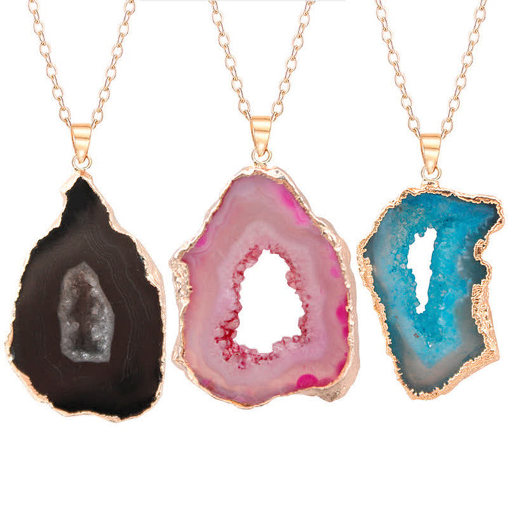 Olivenorma Irregular Raw Crystal Slice Necklace