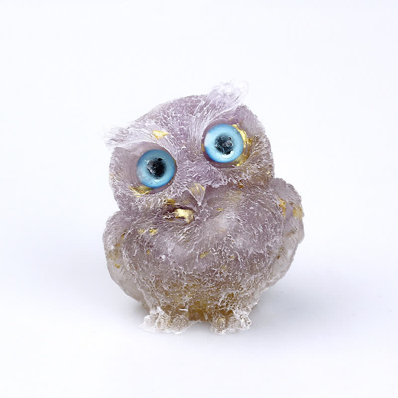 Olivenorma Wise Guardian Crystal Owl  Figurine Gemstone Decoration - Lavender Amethyst - 2.28''(L) * 1.89''(W) * 1.53''(H) - image 49