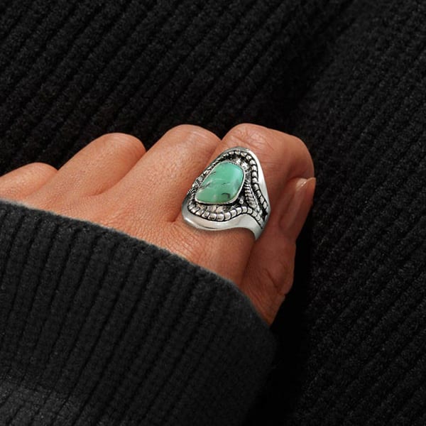 Olivenorma Vintage Large Turquoise Ring