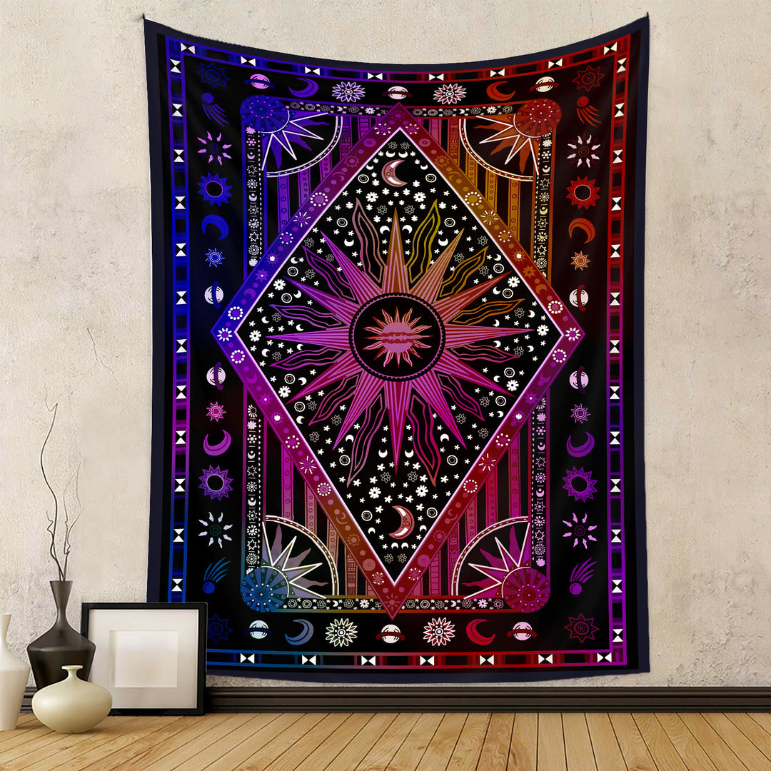 Olivenorma Sun Rays Moon Bohemia Tapestry