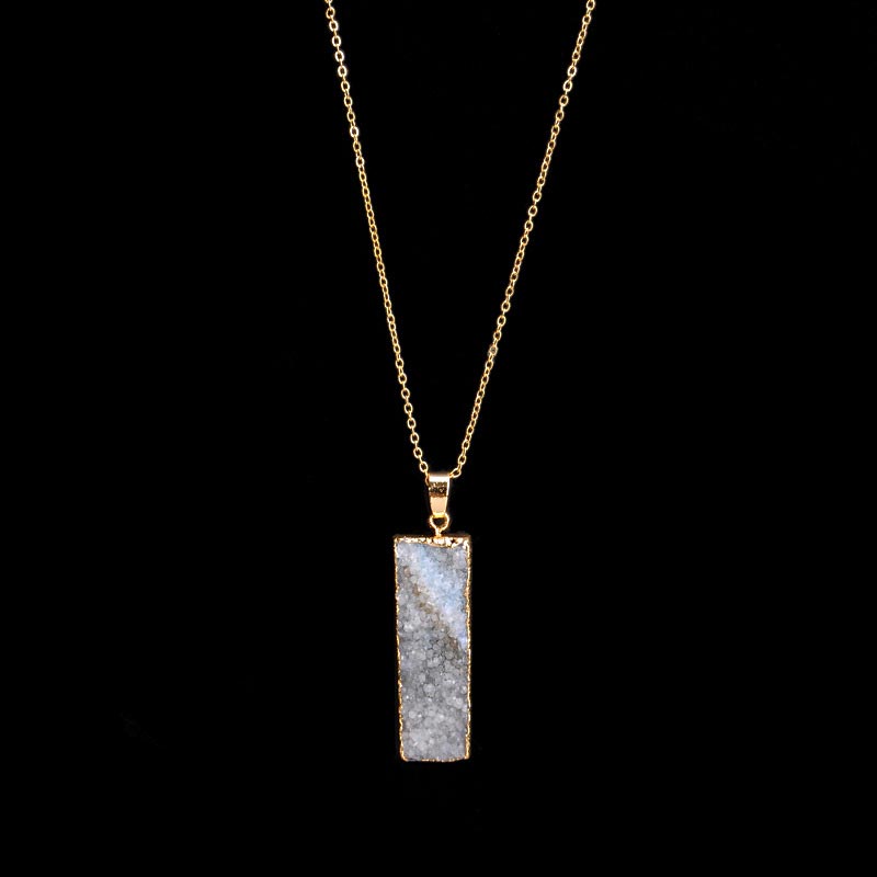 Olivenorma Natural Crystal Stone Necklace