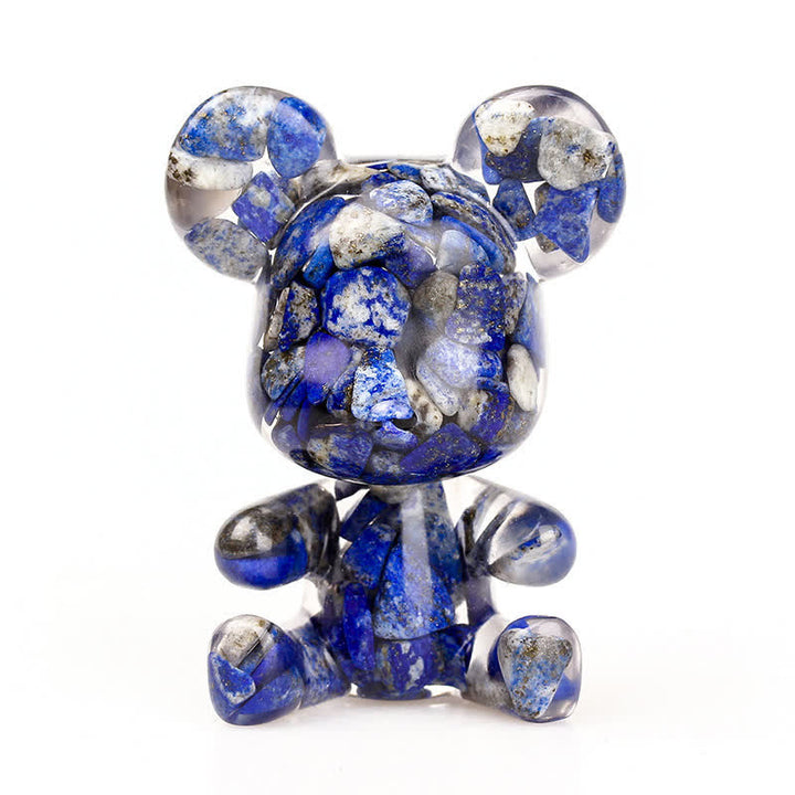 Olivenorma Cute Crystal Bear Gemstone Decoration - Lapis Lazuli - image 12