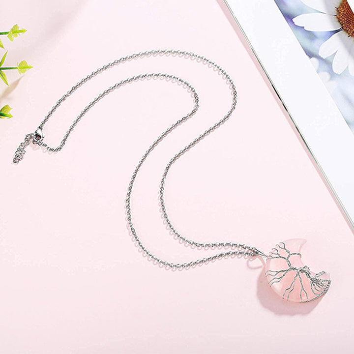 (Clearance 30% OFF / CODE: OFF30) - Olivenorma Natural Chakra Moon Necklace