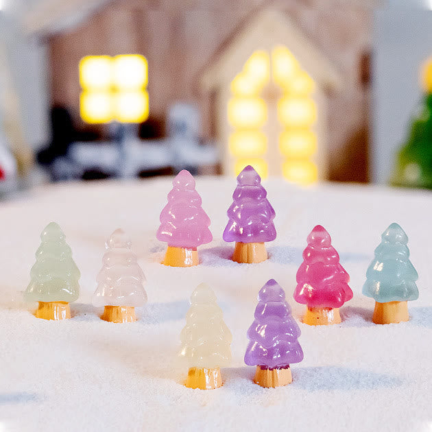 Olivenorma 5Pcs Crystal Mini Christmas Tree Sculpture Gemstone Decoration - image 0