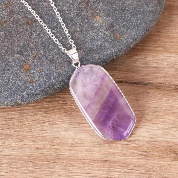 Olivenorma Natural Crystal Stone Necklace