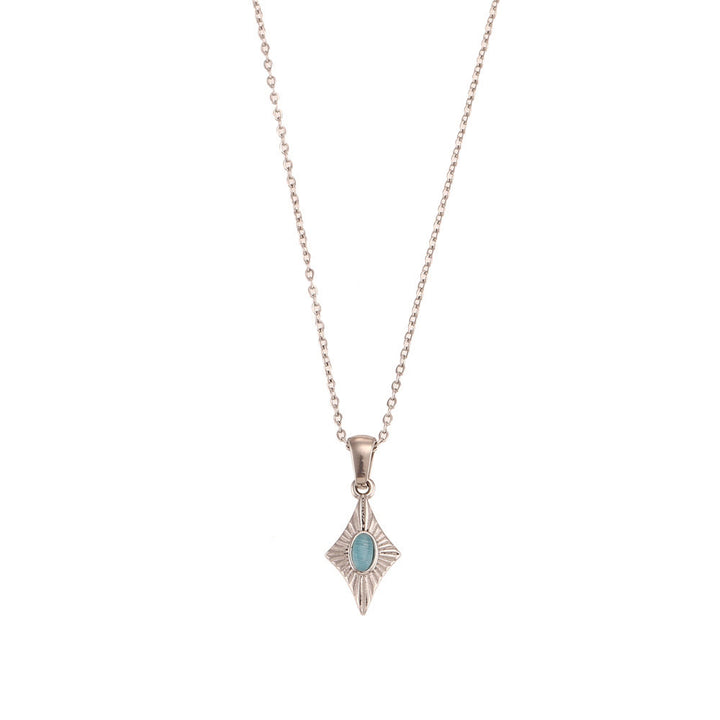 Olivenorma Cat's Eye Pendant Sweater Stainless Steel Necklace