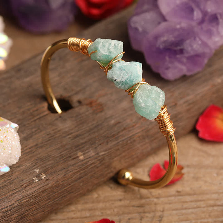 Olivenorma  Vintage Raw Crystal Gemstone Bracelet