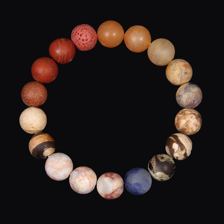 Olivenorma Frosted Natural 10mm Beads Planet Bracelet