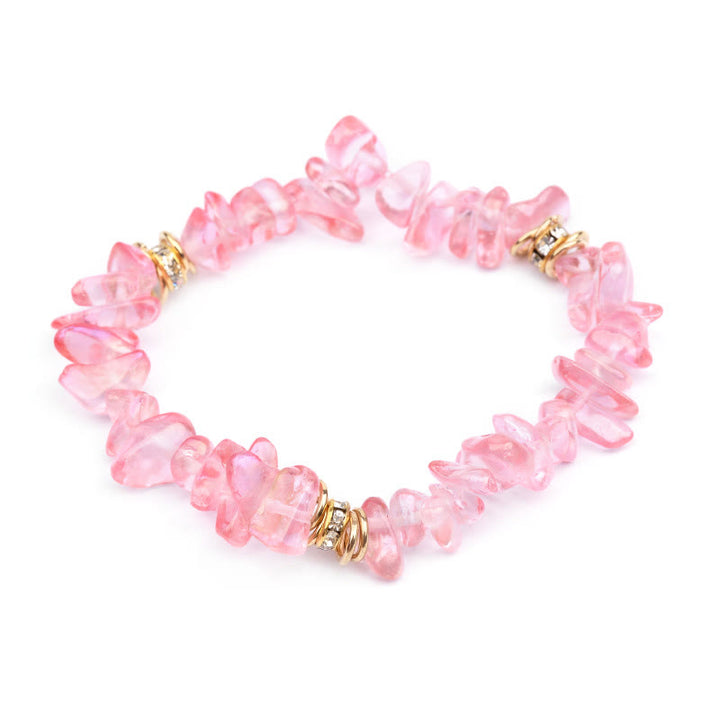 Olivenorma Irregular Stone Crystal Crushed Beads Bracelet