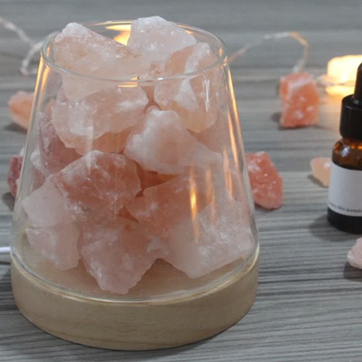 Olivenorma Goblet of Fire Shape Crystal Or Himalayan Pink Salt Lamp