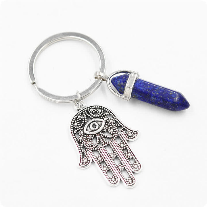 Olivenorma Inspiring Hamsa Hand Crystal Keychain - Lapis Lazuli - image 19
