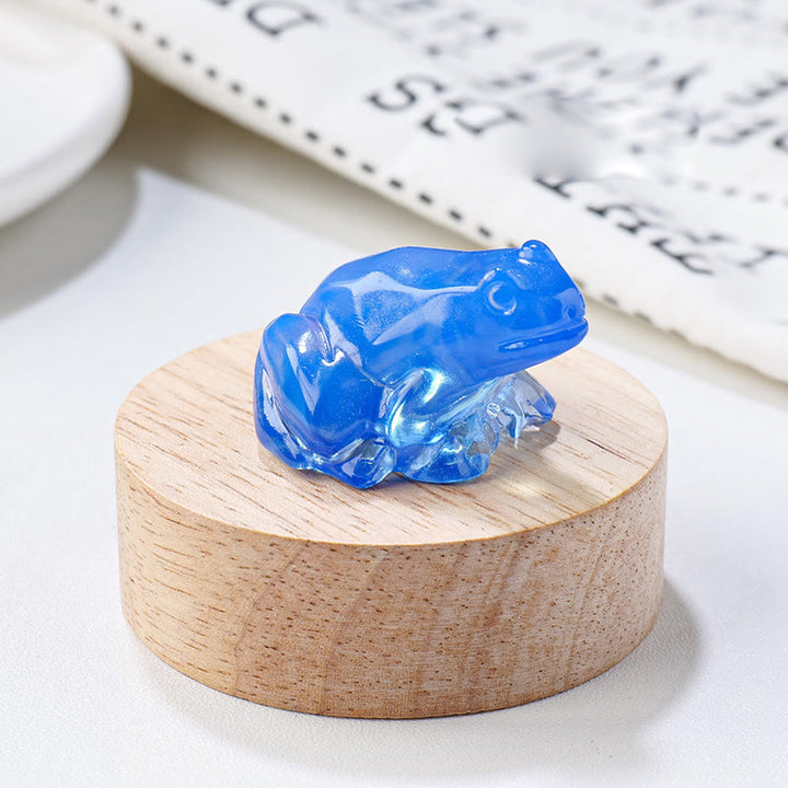 Olivenorma Serene Spirit Gemstone Frog Gemstone Decoration - Blue Opalite - With Card - image 29