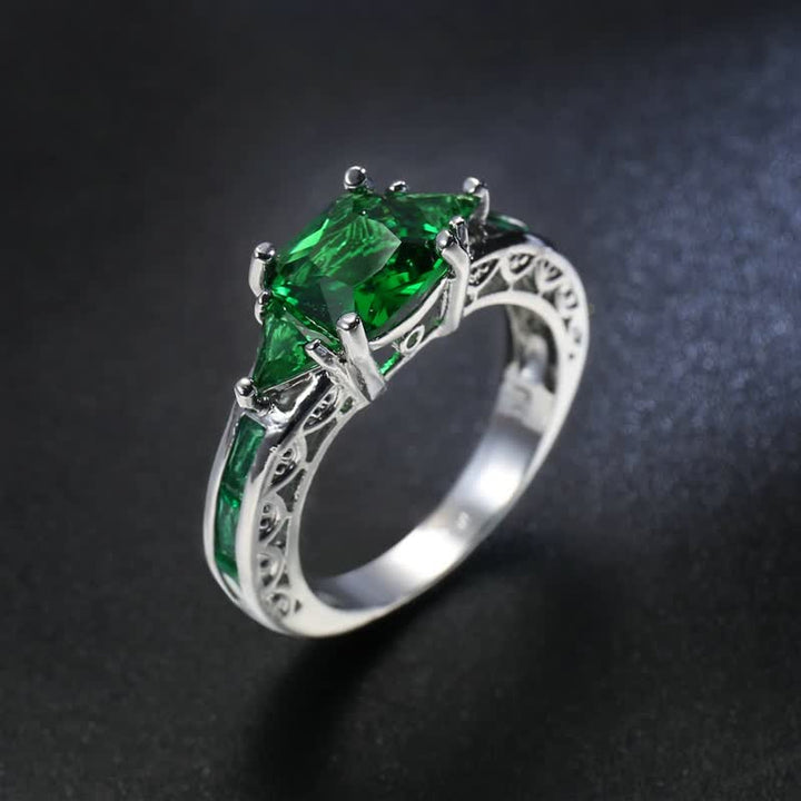 FREE Today: "Simple Pretty" -  Princess Cut Obsidian & Sapphire Ring  - image 6