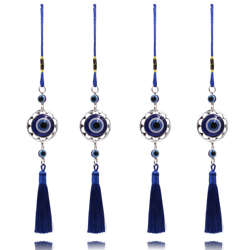 Olivenorma Blue Evil Eye Tassel Car Ornament