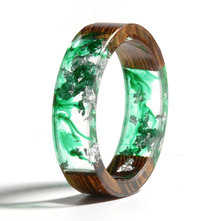 Olivenorma Intellectual & Optimistic - Handmade Wood Ring - Green - 11 - image 26