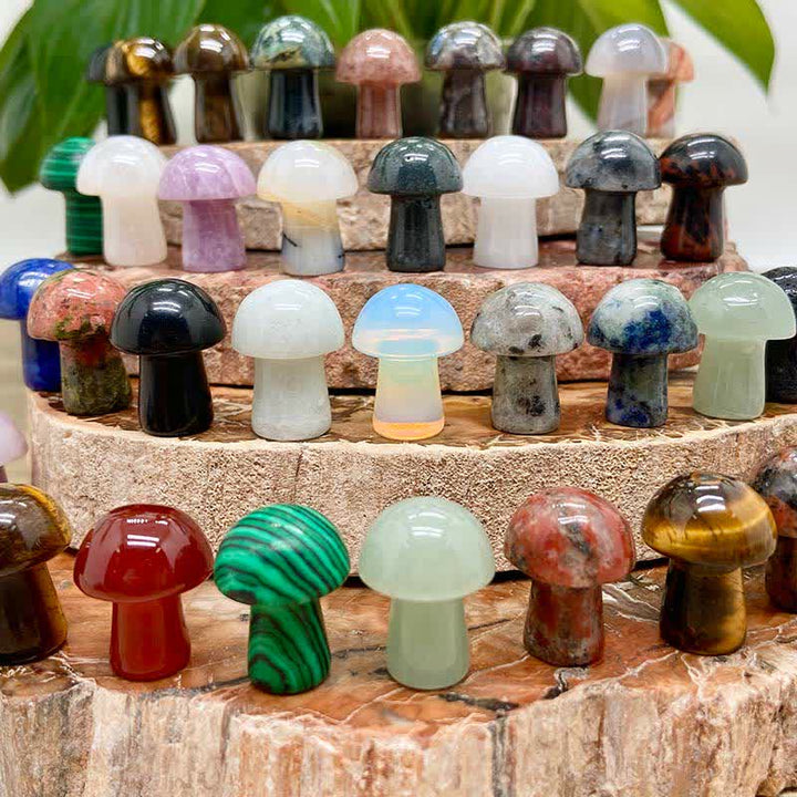 Olivenorma Natural Crystal Mini Mushroom Decoration  - image 44