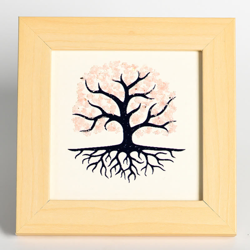 Olivenorma Natural Crystal Gravel Tree Of Life Photo Frame Decoration