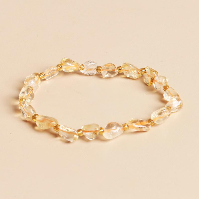 Olivenorma Irregular Crystal Gravel Handmade Bracelet