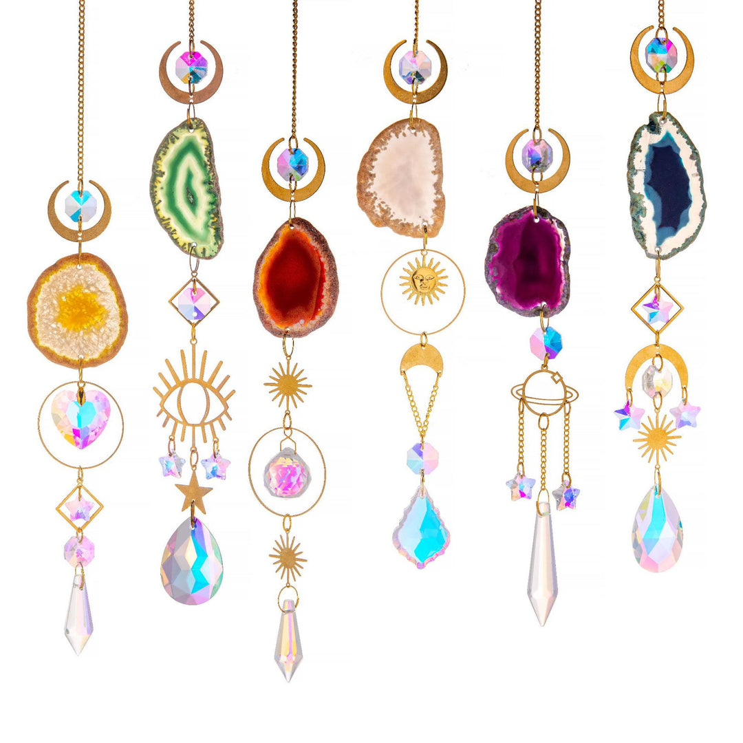 Olivenorma Agate Suncatcher Wind Chime