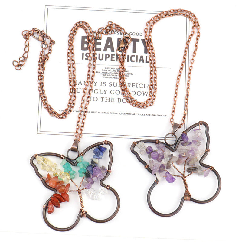 Chakra Butterfly Healing Necklace