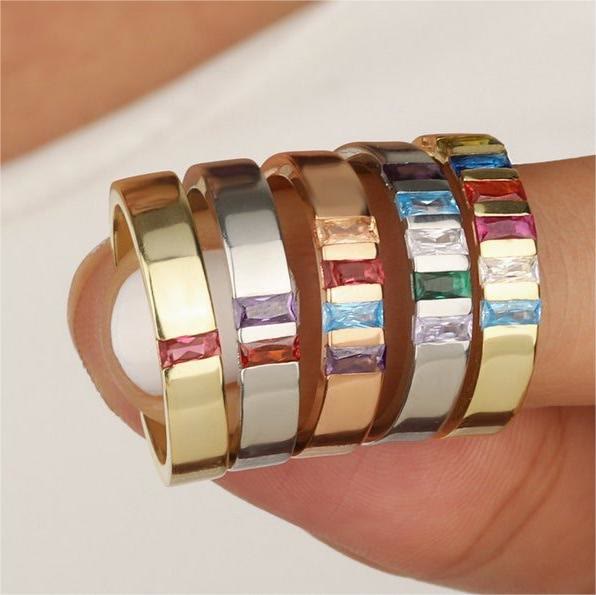 Olivenorma Mother Gifts Baguette Birthstone Ring - image 8