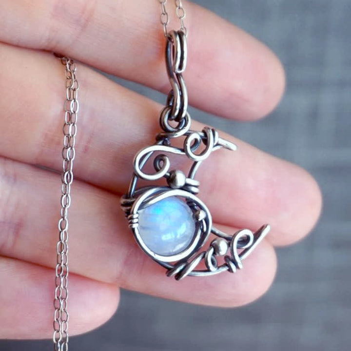 Olivenorma Bohemia Moonstone Moon Necklace - image 2