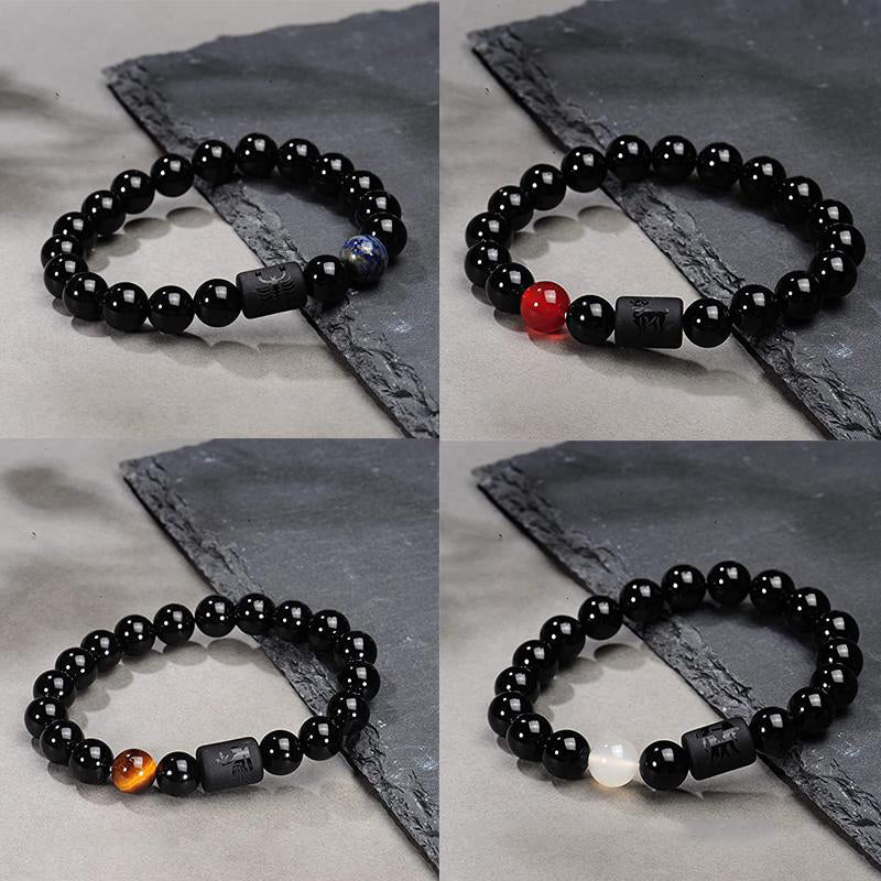 Olivenorma Obsidian Zodiac Lucky Bracelet