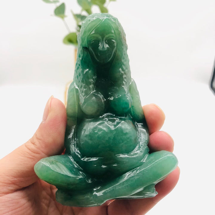 Olivenorma Natural Hand Statue Of Goddess Gaia Carving Decoration