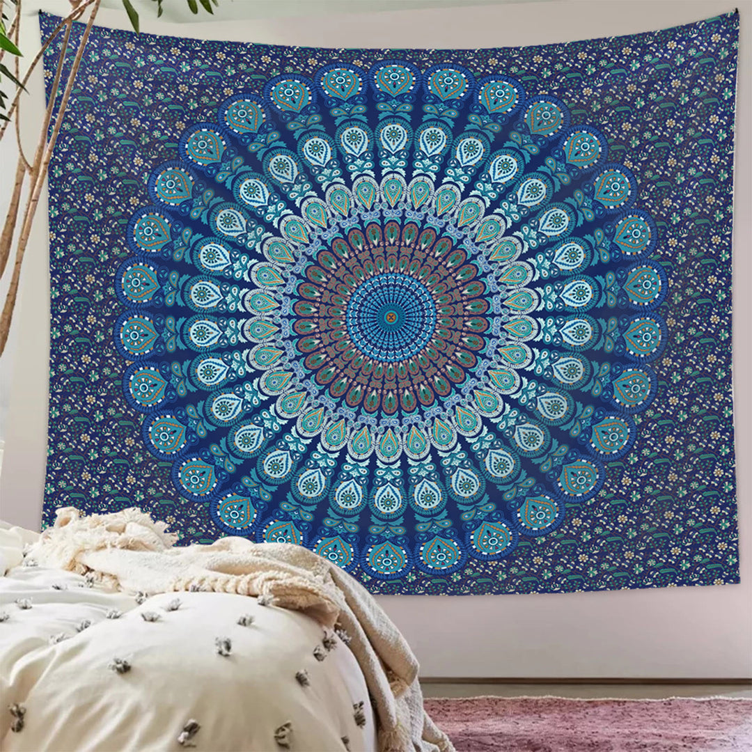 Olivenorma Mandala Peacock Pattern Tapestry