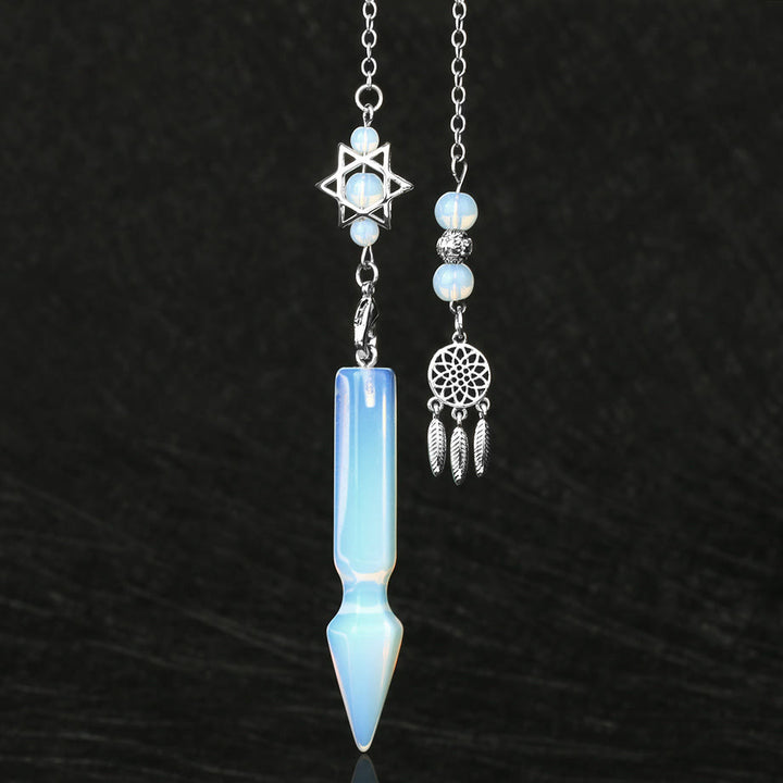 Olivenorma Natural Crystal Metatron Lotus Pendulum