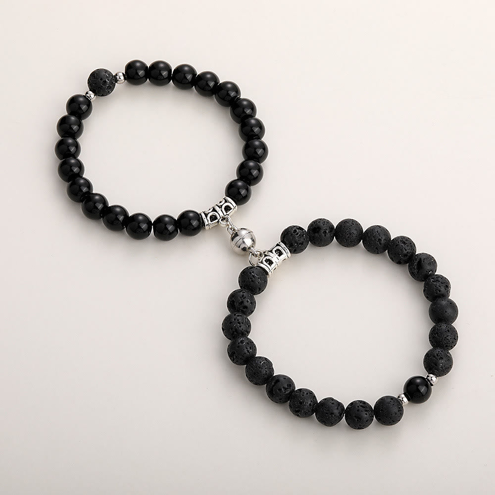 Olivenorma 2pcs Magnet Attract Couple Bracelet Set