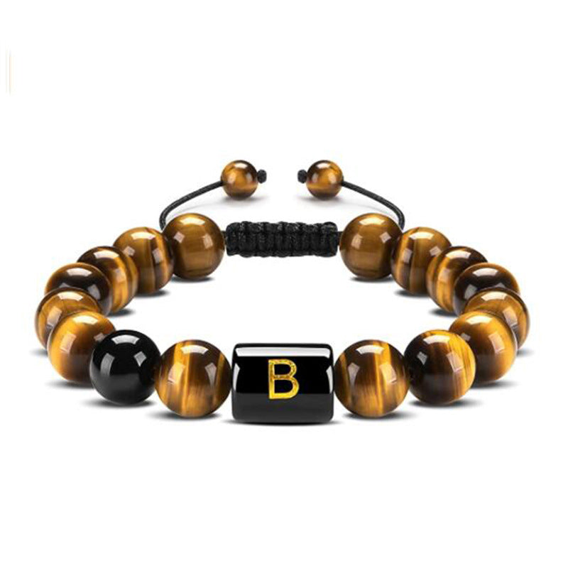 Tiger Eye Letter Protection Bracelet