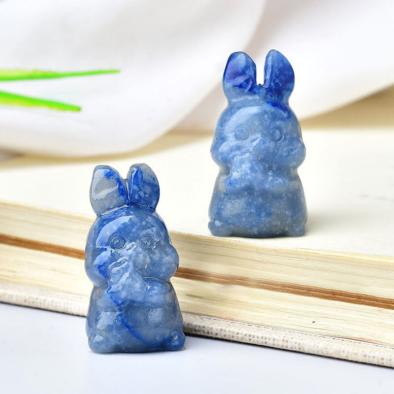 Olivenorma Natural Crystal Carrot Rabbit Carving Gemstone Decoration