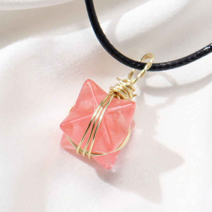 DIVINE LIGHT VEHICLE - Crystal Merkaba Necklace