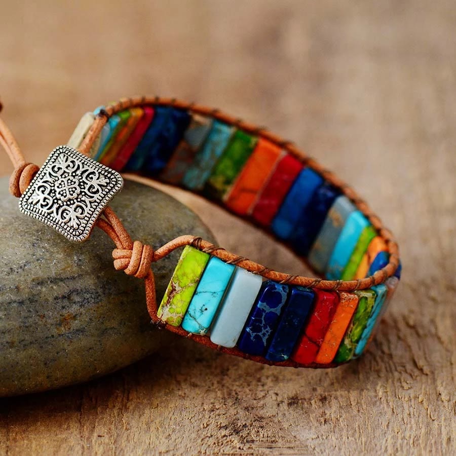 Olivenorma Emperor Stone Chakra Energy Bracelet  - Chakra - image 0