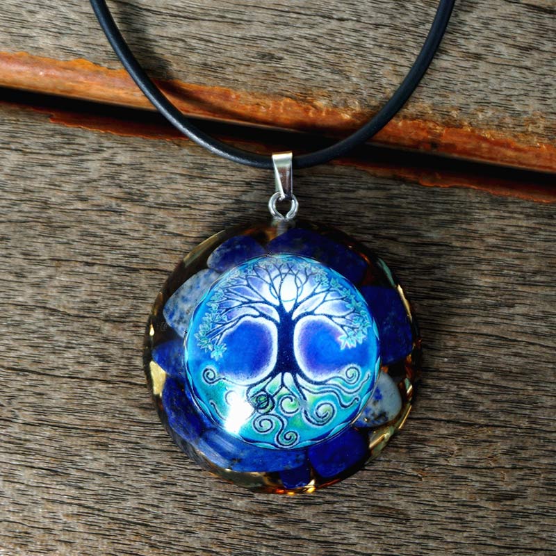 Olivenorma Lapis Lazuli Tree Of Life Reki Necklace