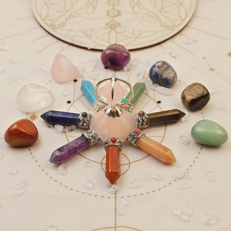 Olivenorma Natural Crystal Chakra Decoration