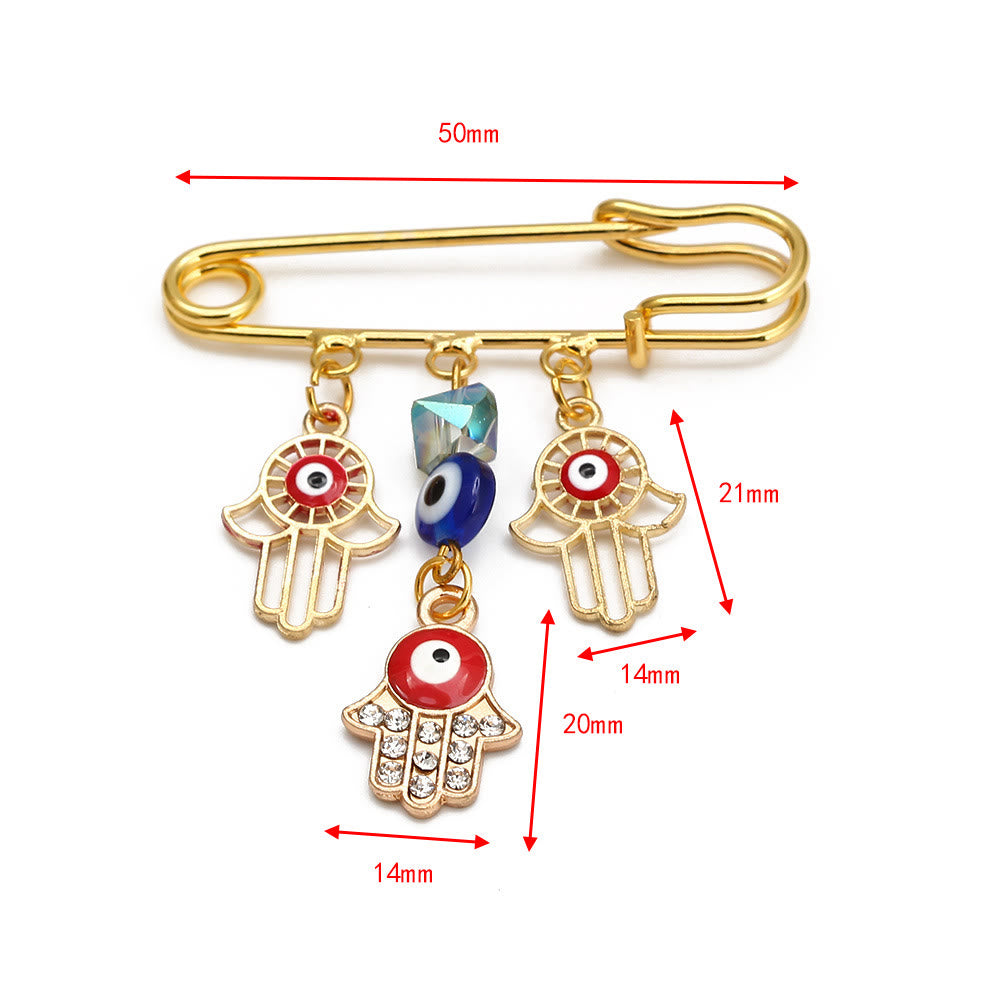 Olivenorma Evil Eye Hamsa Series Brooch