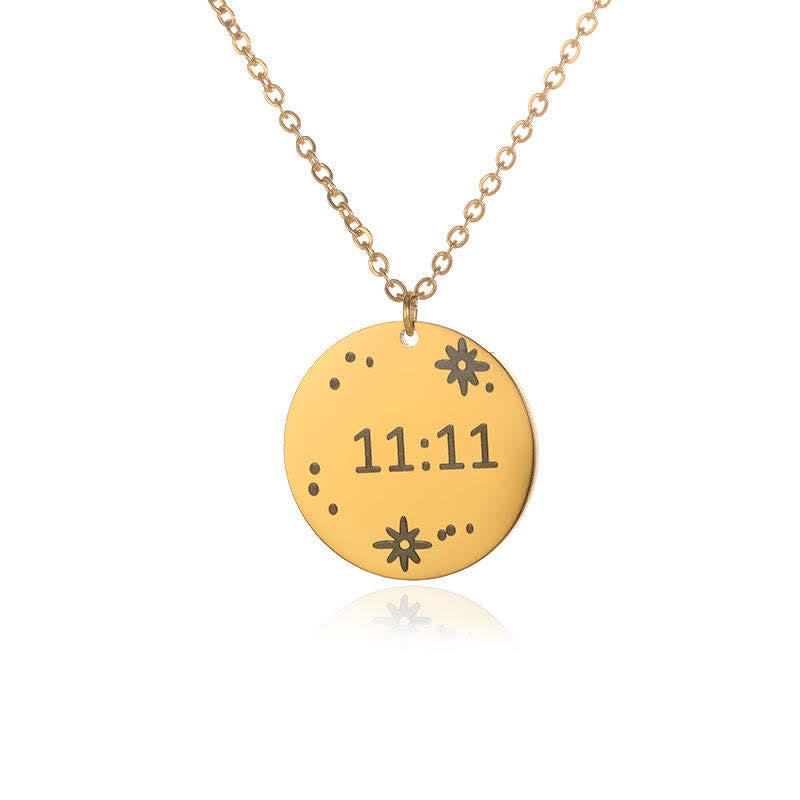 Olivenorma 11:11 Angel Number Lucky Necklace - Round#Flower - image 8