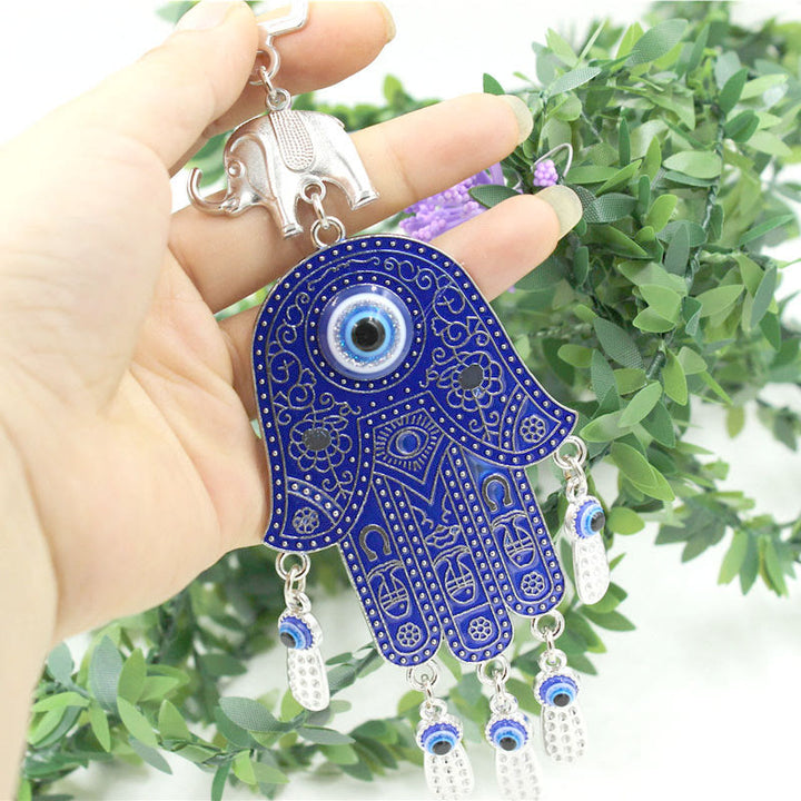 Olivenorma Blue Evil Eye Hamsa Ornament Wall Decor