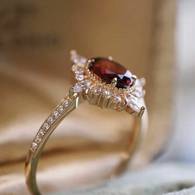 Olivenorma Vintage Ruby "Miss Rose" Atmosphere Ring