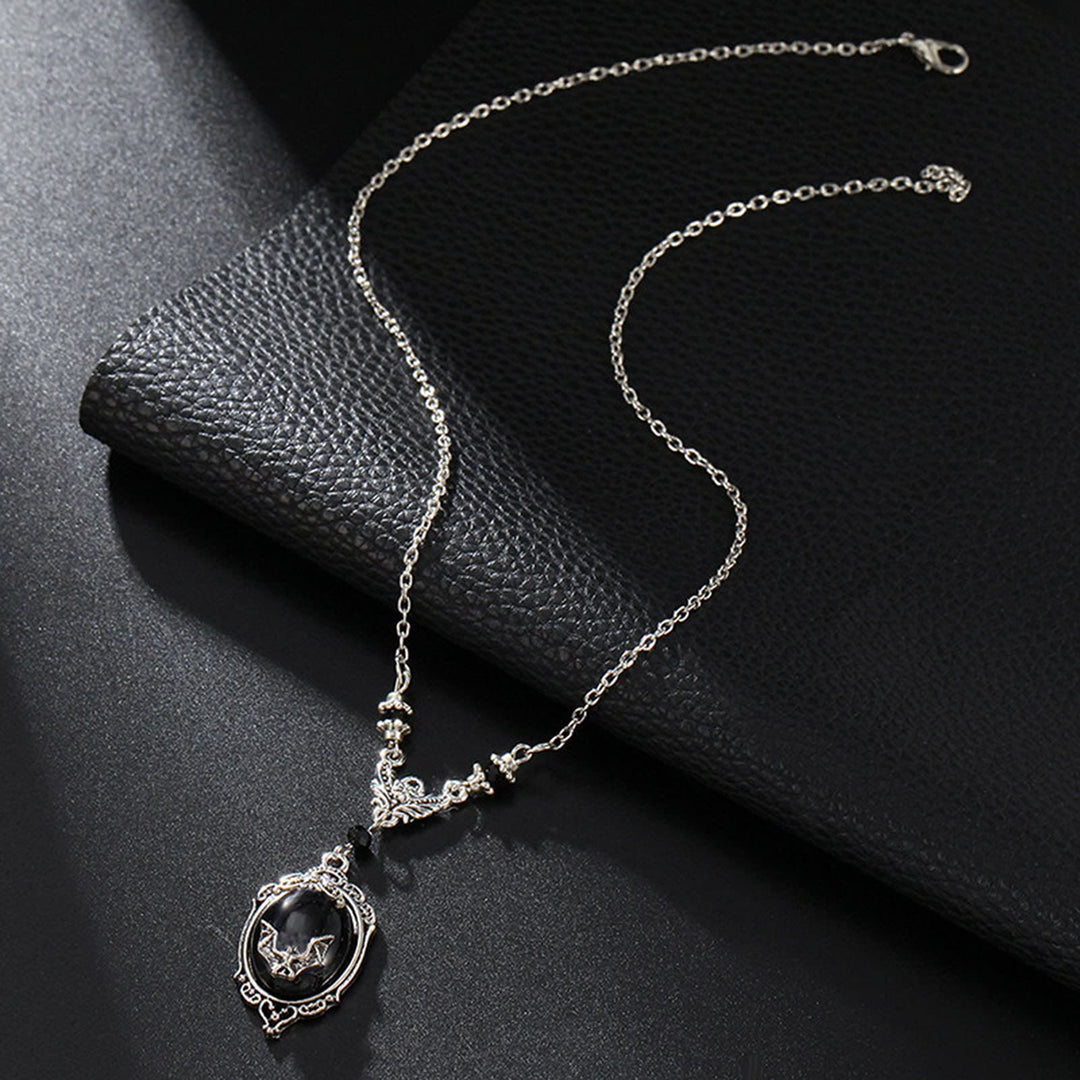 Olivenorma Silver Bat Obsidian Necklace - image 3