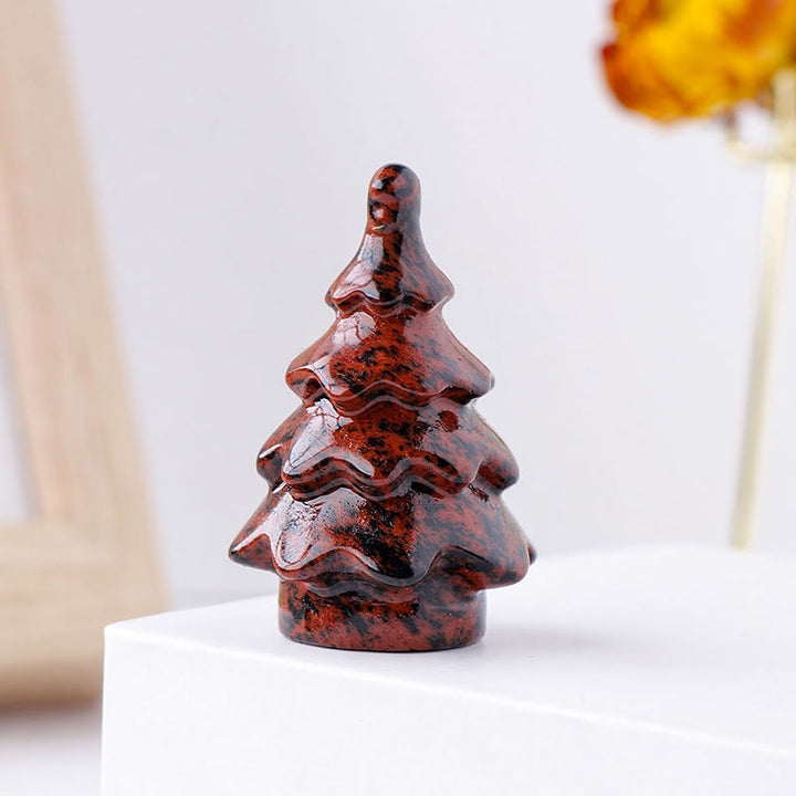 Olivenorma 1pc Natural Crystal Christmas Pine Carving Gemstone Decoration - image 9
