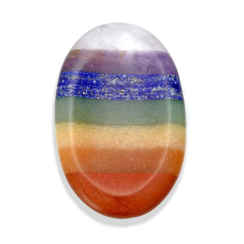 Olivenorma Chakra Rainbow Thumb Worry Stone